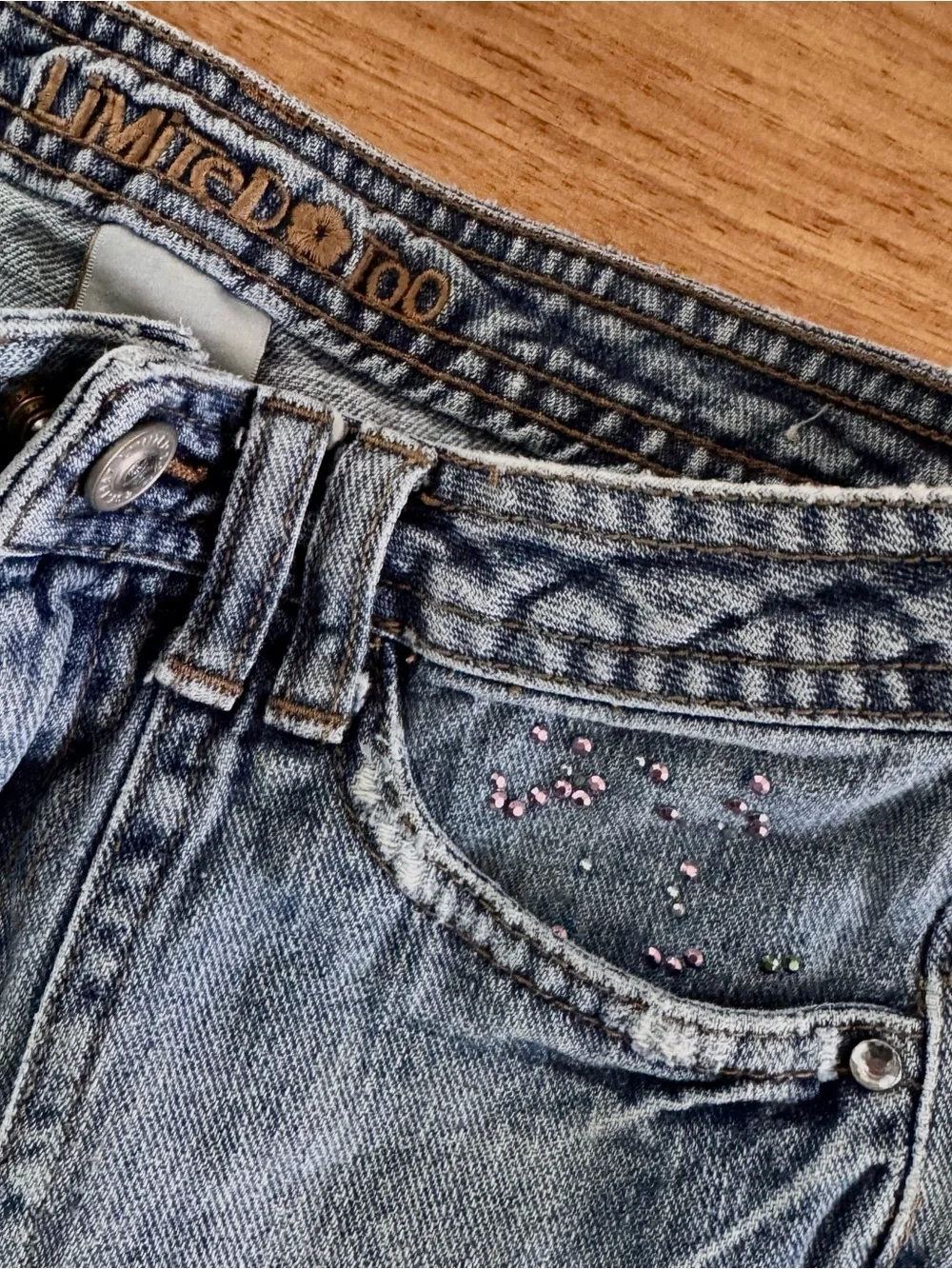Limited Too Y2K Bedazzled Denim Shorts Girls 8